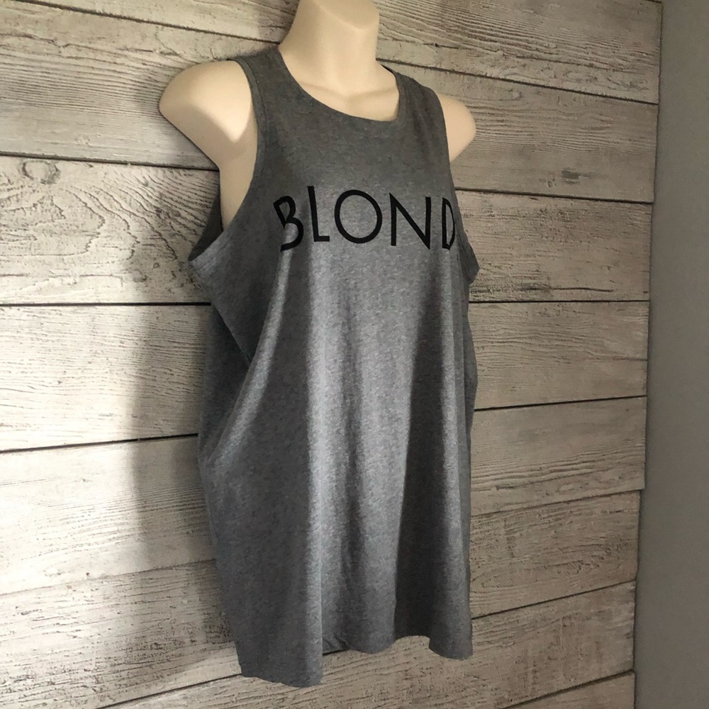 Brunette the Label Grey Tank Top BLONDE Size Small NWT